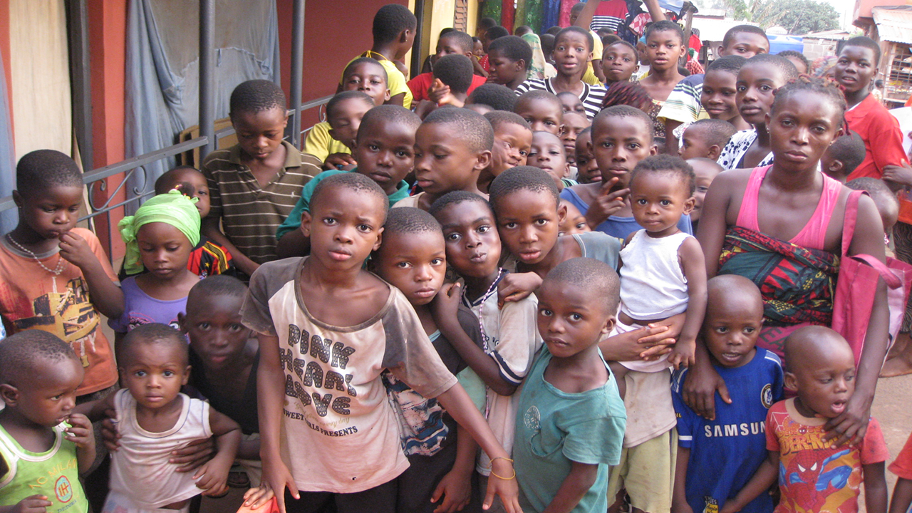 Group picture of OVCs to be pre-enrolled/registered in Ugbo Oghe